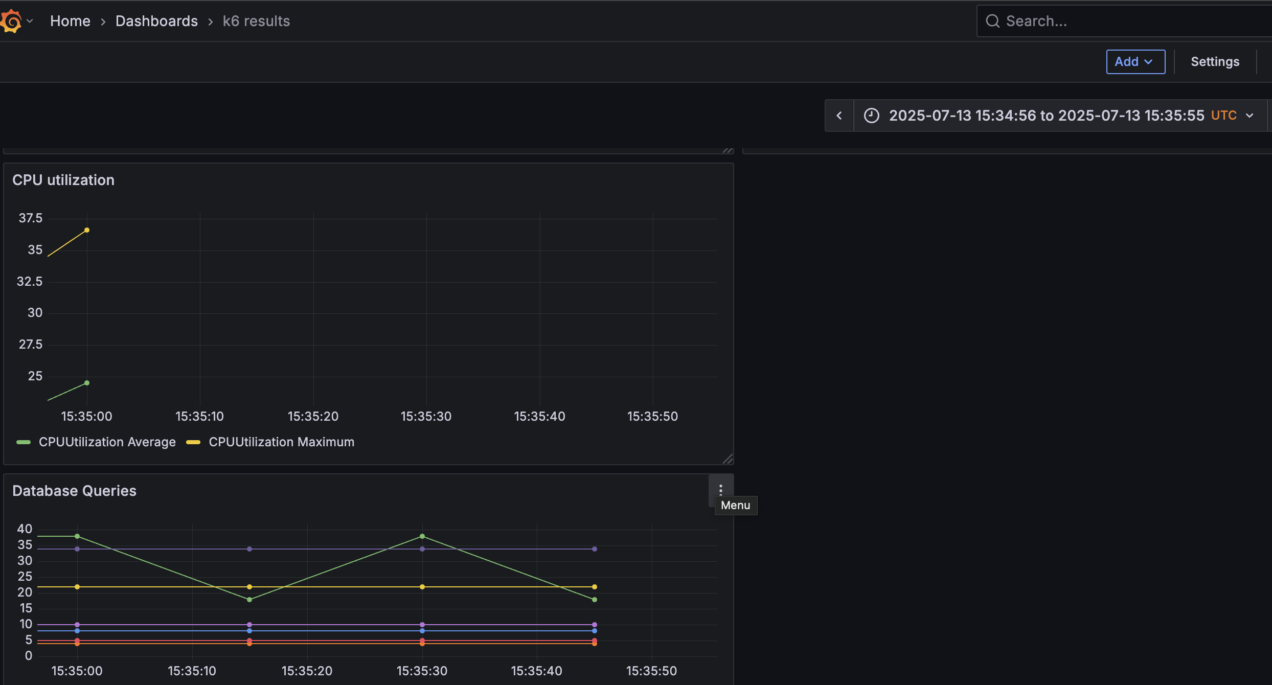 grafana dashboard